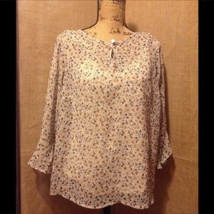 Sonoma sheer top 0X 14W